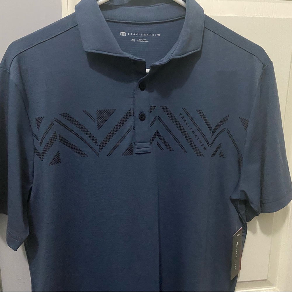 Travis Mathew Blue Golf Polo
